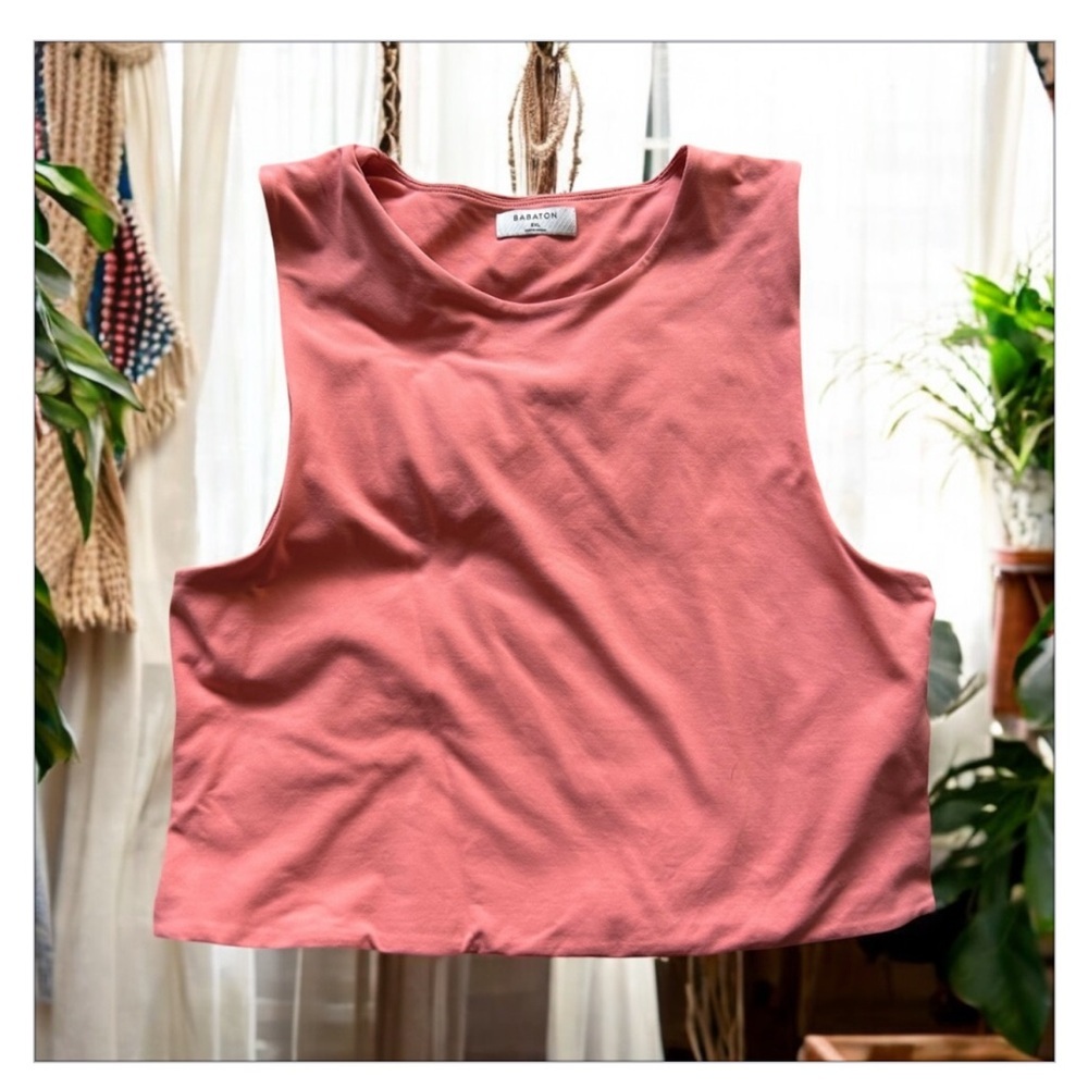Babaton Aritzia Coral Pink Contour Muscle Tank-NWOT-Sz 2XL-Smoothing -Beautiful! - Picture 6 of 10